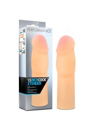 Телесная насадка-удлинитель на пенис PERFORMANCE 1.5INCH COCK XTENDER - 16 см. - Blush Novelties - в Ноябрьске купить с доставкой