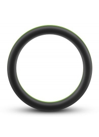 Черно-зеленое эрекционное кольцо Silicone Go Pro Cock Ring - Blush Novelties - в Ноябрьске купить с доставкой