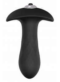 Черная анальная вибровтулка SINGLE SPEED DIAMOND PLUG - 9 см. - Dream Toys