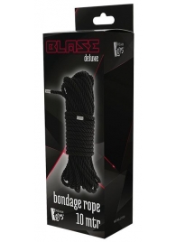 Черная веревка для бондажа BONDAGE ROPE - 10 м. - Dream Toys - купить с доставкой в Ноябрьске