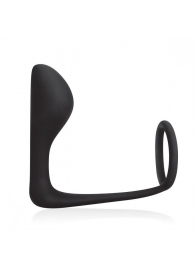 Стимулятор простаты с фиксацией эрекционным кольцом Prostate Gear - BlueLine - в Ноябрьске купить с доставкой