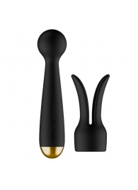 Черный интерактивный нагревающийся вибромассажер Emma Neo - Svakom