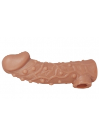 Насадка на фаллос с отверстием для мошонки EXTREME SLEEVE - 17,6 см. - KOKOS - в Ноябрьске купить с доставкой