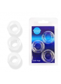 Набор из 3 гладких прозрачных эрекционных колец - Erowoman-Eroman - в Ноябрьске купить с доставкой