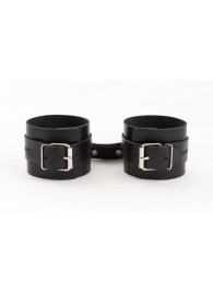 Черные кожаные наручники Ladys Arsenal - БДСМ Арсенал - купить с доставкой в Ноябрьске