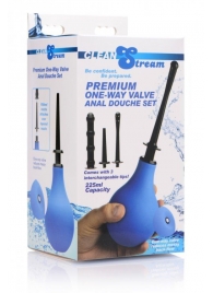 Анальный душ с 3 насадками Premium One-way Valve Anal Douche Set - XR Brands - купить с доставкой в Ноябрьске