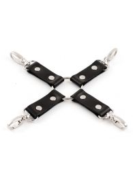 Черная крестовина Ladys Arsenal с карабинами - БДСМ Арсенал - купить с доставкой в Ноябрьске