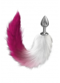 Серебристая анальная пробка с розовым хвостом Galaxy - Lola Games - купить с доставкой в Ноябрьске