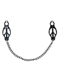 Зажимы на соски Darkside с цепочкой - Lola Games - купить с доставкой в Ноябрьске