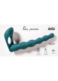 Зеленая вибронасадка для двойного проникновения Farnell - 17 см. - Lola Games - купить с доставкой в Ноябрьске