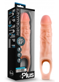 Телесный реалистичный фаллоудлинитель 9 Inch Silicone Cock Sheath Penis Extender - 22,86 см. - Blush Novelties - в Ноябрьске купить с доставкой