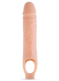 Телесный реалистичный фаллоудлинитель 10 Inch Silicone Cock Sheath Penis Extender - 25,4 см. - Blush Novelties - в Ноябрьске купить с доставкой