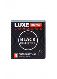 Черные презервативы LUXE Royal Black Collection - 3 шт. - Luxe - купить с доставкой в Ноябрьске