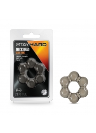 Дымчатое эрекционное кольцо Stay Hard Thick Bead Cock Ring - Blush Novelties - в Ноябрьске купить с доставкой