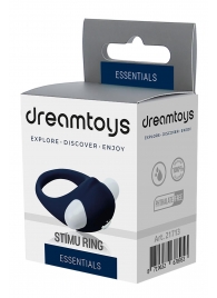 Гладкое синее эрекционное виброкольцо STIMU RING - Dream Toys - в Ноябрьске купить с доставкой