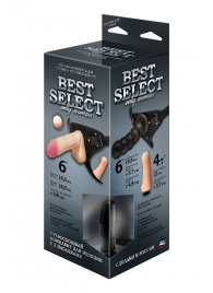 Черный пояс для женщин BEST SELECT с 3 насадками - LOVETOY (А-Полимер) - купить с доставкой в Ноябрьске