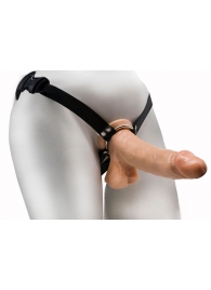 Реалистичный фаллос на регулируемых трусиках с кольцом - 17,5 см. - LOVETOY (А-Полимер) - купить с доставкой в Ноябрьске