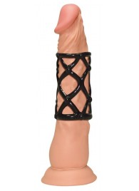 Чёрная насадка-сетка на пенис Orgasmus Wunder - Orion - в Ноябрьске купить с доставкой