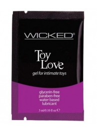 Лубрикант на водной основе для использования с игрушками WICKED Toy Love - 3 мл. - Wicked - купить с доставкой в Ноябрьске