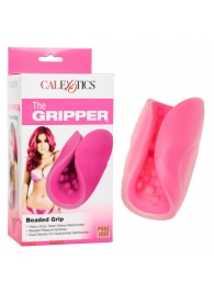 Розовый рельефный мастурбатор Beaded Grip - California Exotic Novelties - в Ноябрьске купить с доставкой