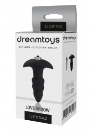 Черная анальная вибровтулка SINGLE SPEED LOVE ARROW PLUG - 9 см. - Dream Toys