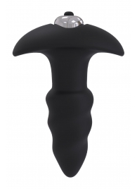 Черная анальная вибровтулка SINGLE SPEED LOVE ARROW PLUG - 9 см. - Dream Toys