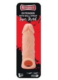 Телесная насадка EXTENDER WITH BALL STRAP 5.5 - 14 см. - Dream Toys - в Ноябрьске купить с доставкой