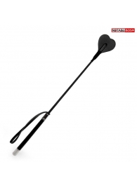 Черный стек с наконечником-сердечком - 54 см. - Notabu - купить с доставкой в Ноябрьске