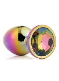 Голографическая анальная втулка с радужным кристаллом - 7,1 см. - Dream Toys - купить с доставкой в Ноябрьске