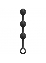 Черные утяжеленные анальные шарики Anal Essentials Weighted Silicone Anal Balls - 34,3 см. - Doc Johnson