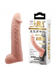 Телесная реалистичная насадка-удлинитель на пенис - 21 см. - Baile - в Ноябрьске купить с доставкой