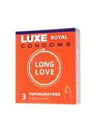 Презервативы с продлевающим эффектом LUXE Royal Long Love - 3 шт. - Luxe - купить с доставкой в Ноябрьске