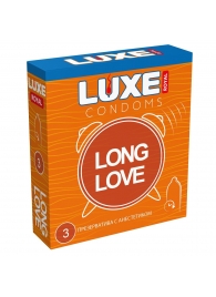 Презервативы с продлевающим эффектом LUXE Royal Long Love - 3 шт. - Luxe - купить с доставкой в Ноябрьске