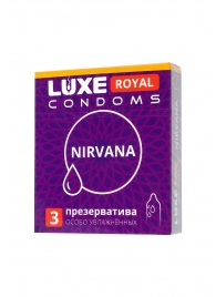 Презервативы с увеличенным количеством смазки LUXE Royal Nirvana - 3 шт. - Luxe - купить с доставкой в Ноябрьске