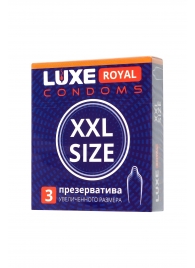 Презервативы увеличенного размера LUXE Royal XXL Size - 3 шт. - Luxe - купить с доставкой в Ноябрьске