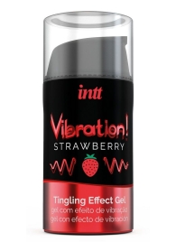 Жидкий интимный гель с эффектом вибрации Vibration! Strawberry - 15 мл. - INTT - купить с доставкой в Ноябрьске