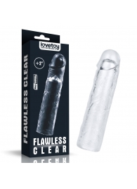 Прозрачная насадка-удлинитель Flawless Clear Penis Sleeve Add 2 - 19 см. - Lovetoy - в Ноябрьске купить с доставкой