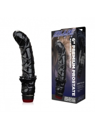 Черный вибромассажер простаты 6  Premium Prostate Massager - BlueLine - в Ноябрьске купить с доставкой
