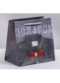 Ламинированный квадратный пакет «Мужской стиль» - 14 х 14 х 9 см. - Сима-Ленд - купить с доставкой в Ноябрьске