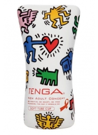 Мастурбатор-туба Keith Haring Soft Tube CUP - Tenga - в Ноябрьске купить с доставкой