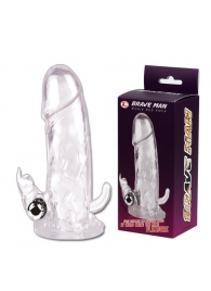 Вибронасадка со стимуляцией клитора и ануса - 12,5 см. - Baile - в Ноябрьске купить с доставкой