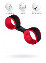Красно-черные велюровые оковы Anonymo - ToyFa - купить с доставкой в Ноябрьске