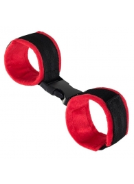 Красно-черные велюровые оковы Anonymo - ToyFa - купить с доставкой в Ноябрьске