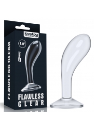 Прозрачный стимулятор простаты Flawless Clear Prostate Plug - 15 см. - Lovetoy - в Ноябрьске купить с доставкой