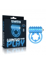 Голубое, светящееся в темноте виброкольцо Lumino Play Vibrating Penis Ring - Lovetoy - в Ноябрьске купить с доставкой