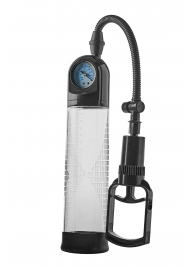 Прозрачная вакуумная помпа с манометром Deluxe Penis Pump - Dream Toys - в Ноябрьске купить с доставкой