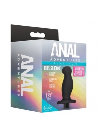 Черный анальный вибромассажёр Silicone Vibrating Prostate Massager 02 - 10,8 см. - Blush Novelties - в Ноябрьске купить с доставкой