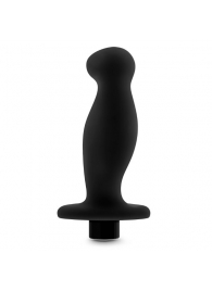 Черный анальный вибромассажёр Silicone Vibrating Prostate Massager 02 - 10,8 см. - Blush Novelties - в Ноябрьске купить с доставкой