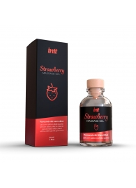 Массажный гель с ароматом клубники Strawberry - 30 мл. - INTT - купить с доставкой в Ноябрьске