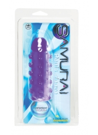 Закрытая фиолетовая насадка с пупырышками SAMURAI PENIS SLEEVE PURPLE - 14,5 см. - NMC - в Ноябрьске купить с доставкой